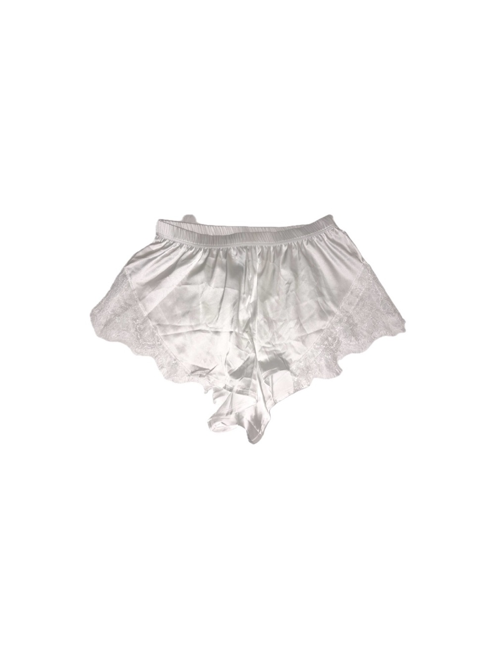 Kilo Brava Anthropologie Satin Lace Boxer Shorts White – Size Medium